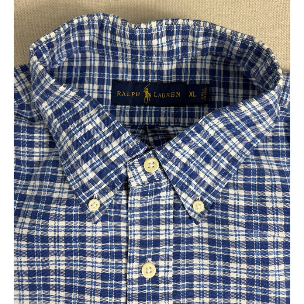 Ralph Lauren Mens XL Plaid Pony Long Sleeve Button Down (C5)